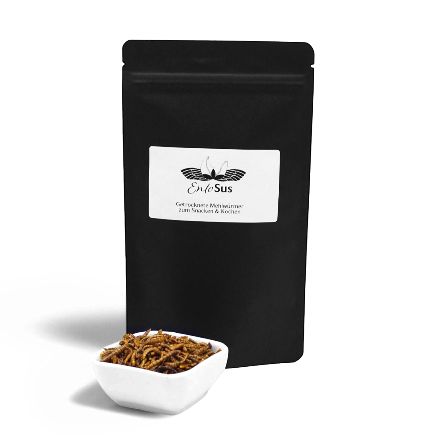 EntoSus - getrocknete Mehlwürmer Naturbelassen - nachhaltige Proteinquelle mit mild-nussigem Geschmack 40g