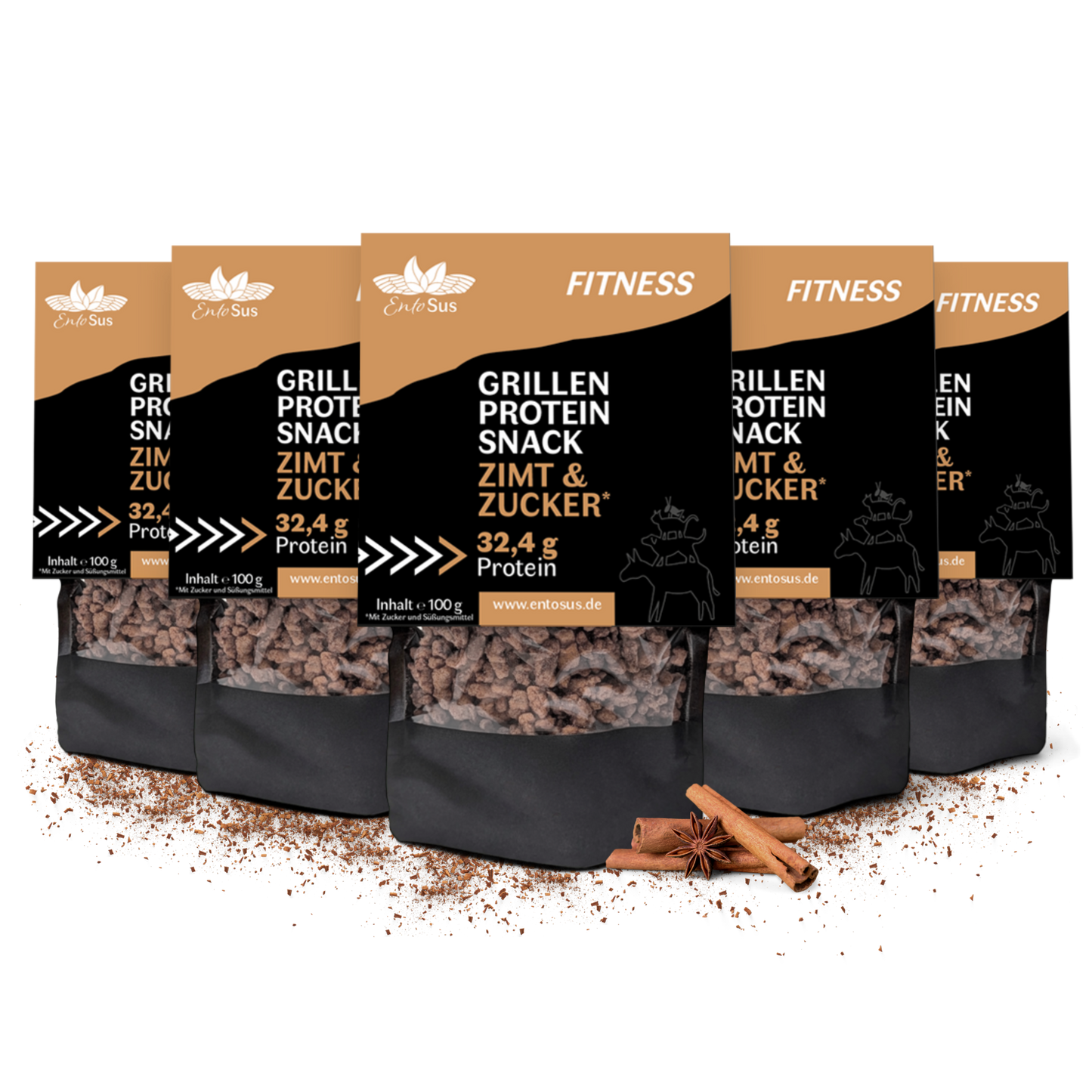 
                  
                    EntoSus - Grillen Protein Snack Zimt & Zucker* eiweißreicher Cornflakes Ersatz, Müsli Topping oder zum snacken
                  
                