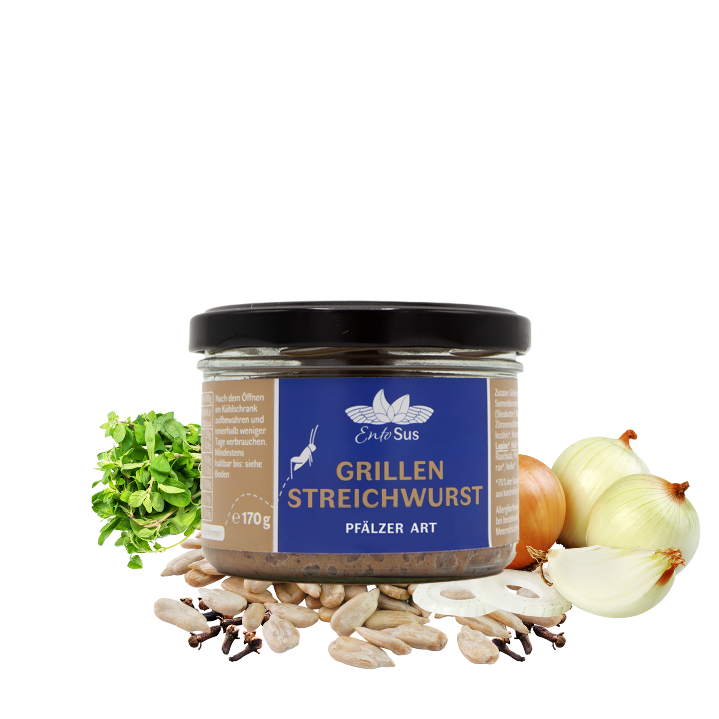 
                  
                    Aufstrich Duo - EntoSus Grillen Streichwurst Pfälzer Art & NimaVert Tapenade
                  
                