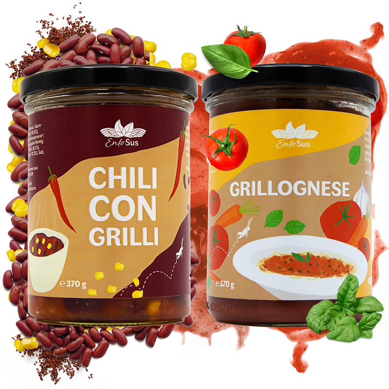 EntoSus Gourmet Duo mit Grillognese und Chili con Grilli im Set