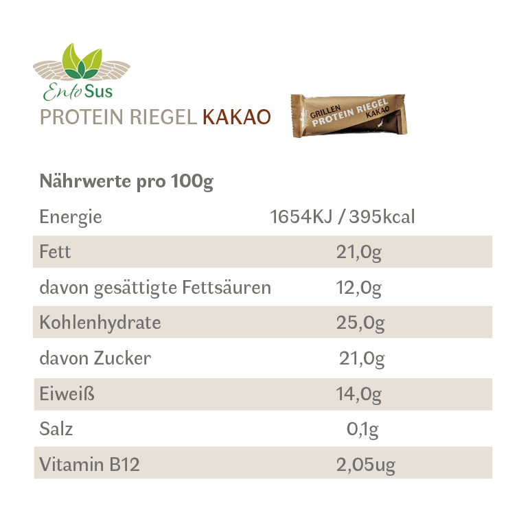 
                  
                    Grillen Protein Riegel Kakao
                  
                