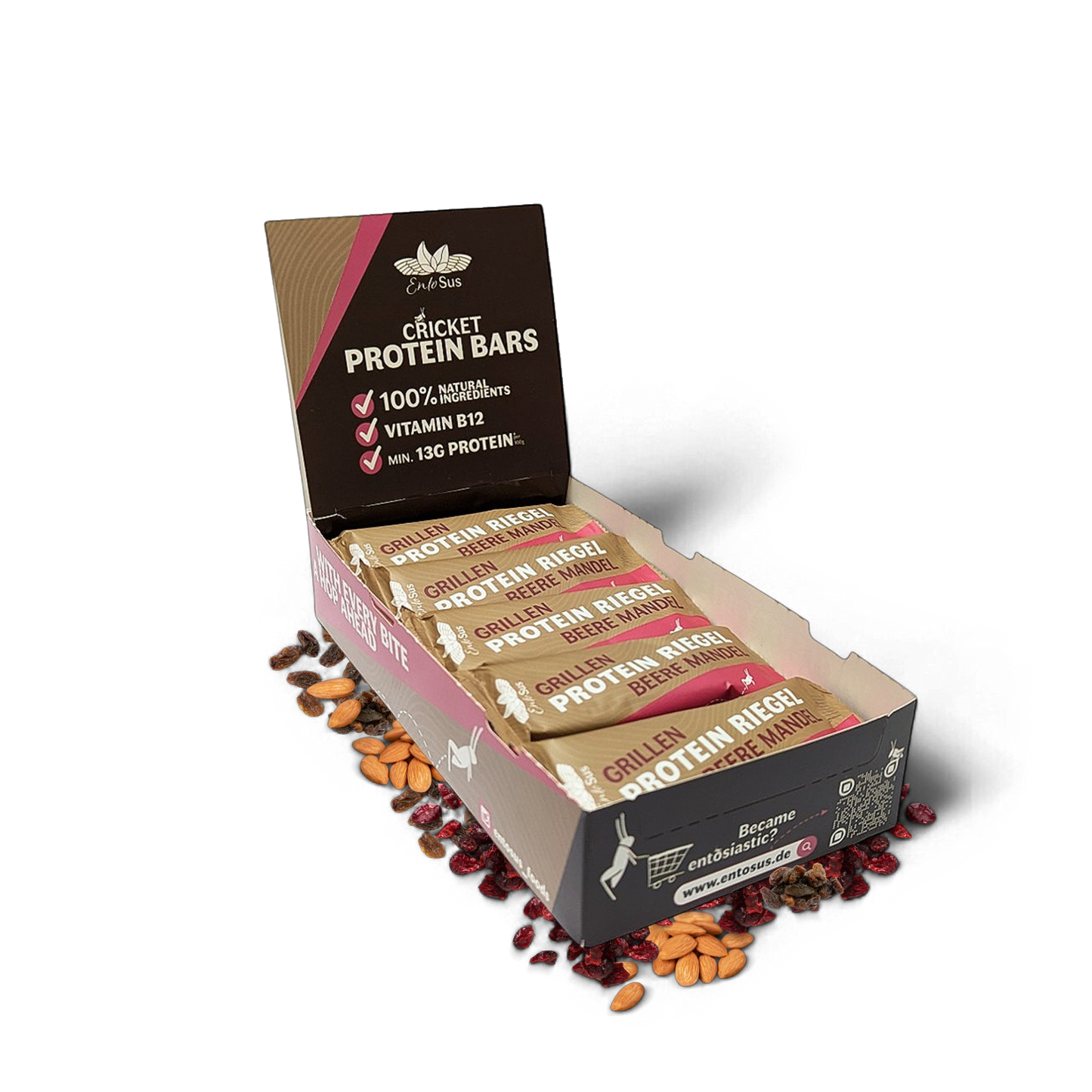 
                  
                    Grillen Protein Riegel Beere Mandel
                  
                