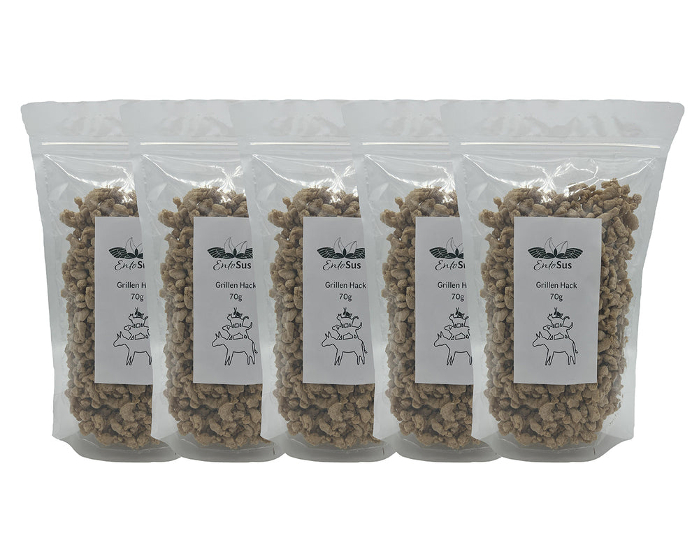 
                  
                    Grillenhack | Texturiertes Grillenprotein| Hackfleischersatz aus Grillen 70g (ergibt ca. 300g)
                  
                