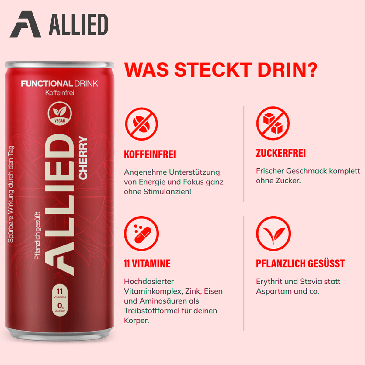 Allied Functional Drink Cherry in der 250-ml-Dose