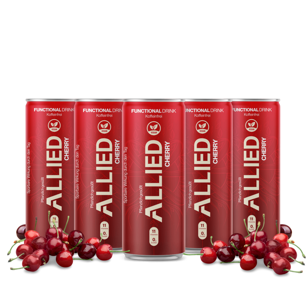 
                  
                    Allied –  Functional drink / Koffeinfrei / Zuckerfrei / Vitamine - Cherry 250 ml Dose
                  
                