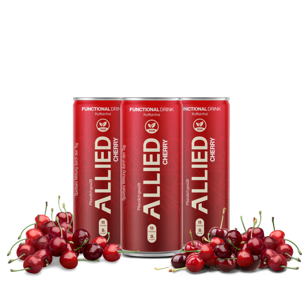 
                  
                    Allied –  Functional drink / Koffeinfrei / Zuckerfrei / Vitamine - Cherry 250 ml Dose
                  
                