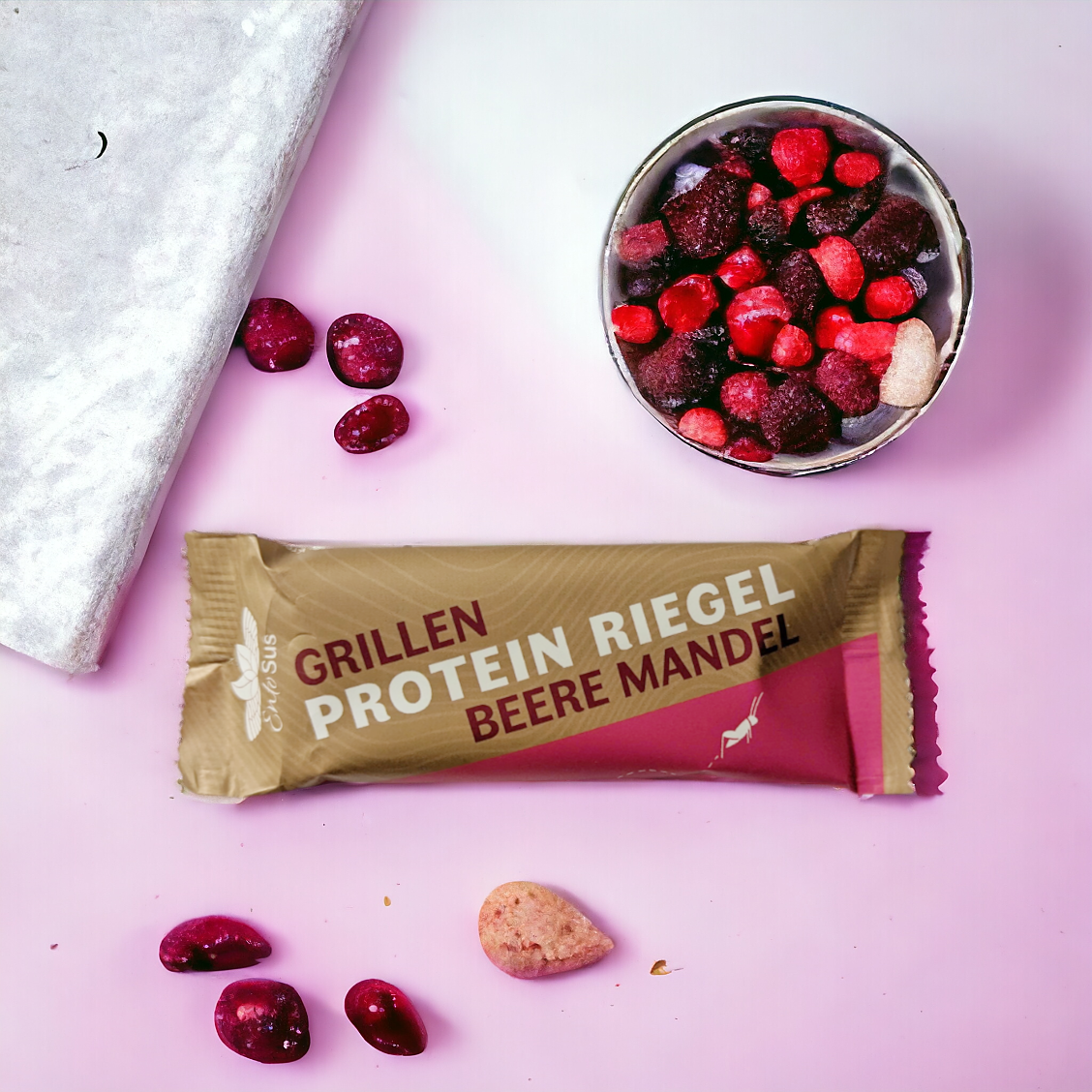 
                  
                    Grillen Protein Riegel Beere Mandel
                  
                