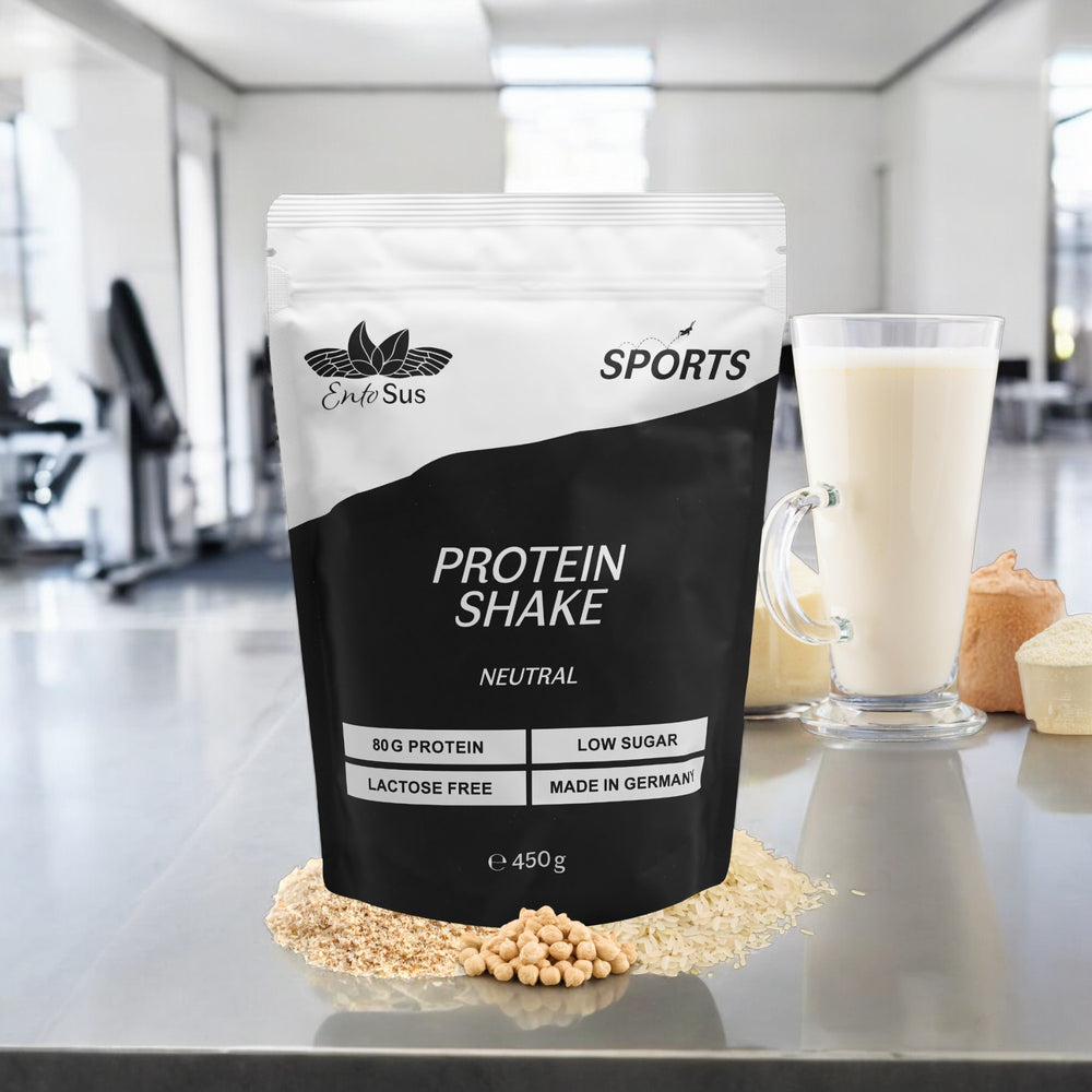 EntoSus - Protein Shake Neutral - mit 80% Protein, Vitamin B12 und gesunden Fetten