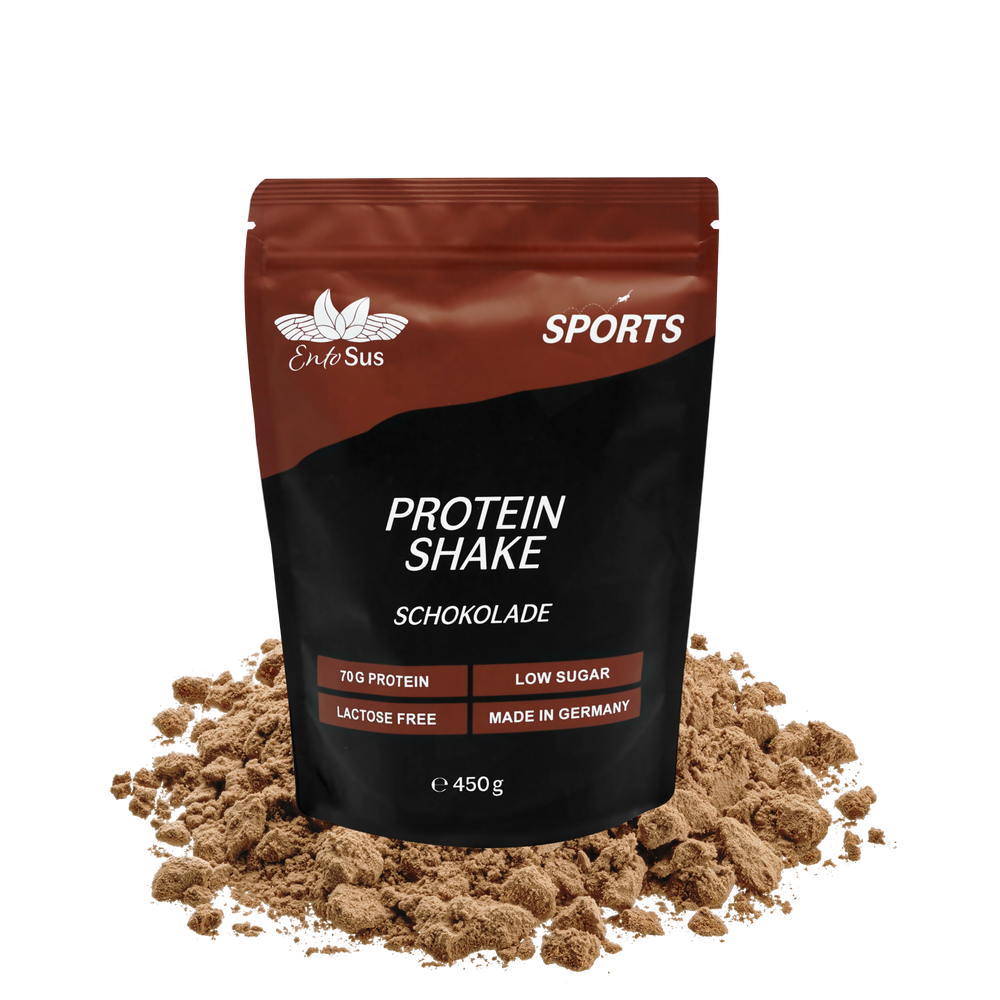EntoSus - Protein Shake Schokolade - mit 70% Protein, Vitamin B12 und gesunden Fetten