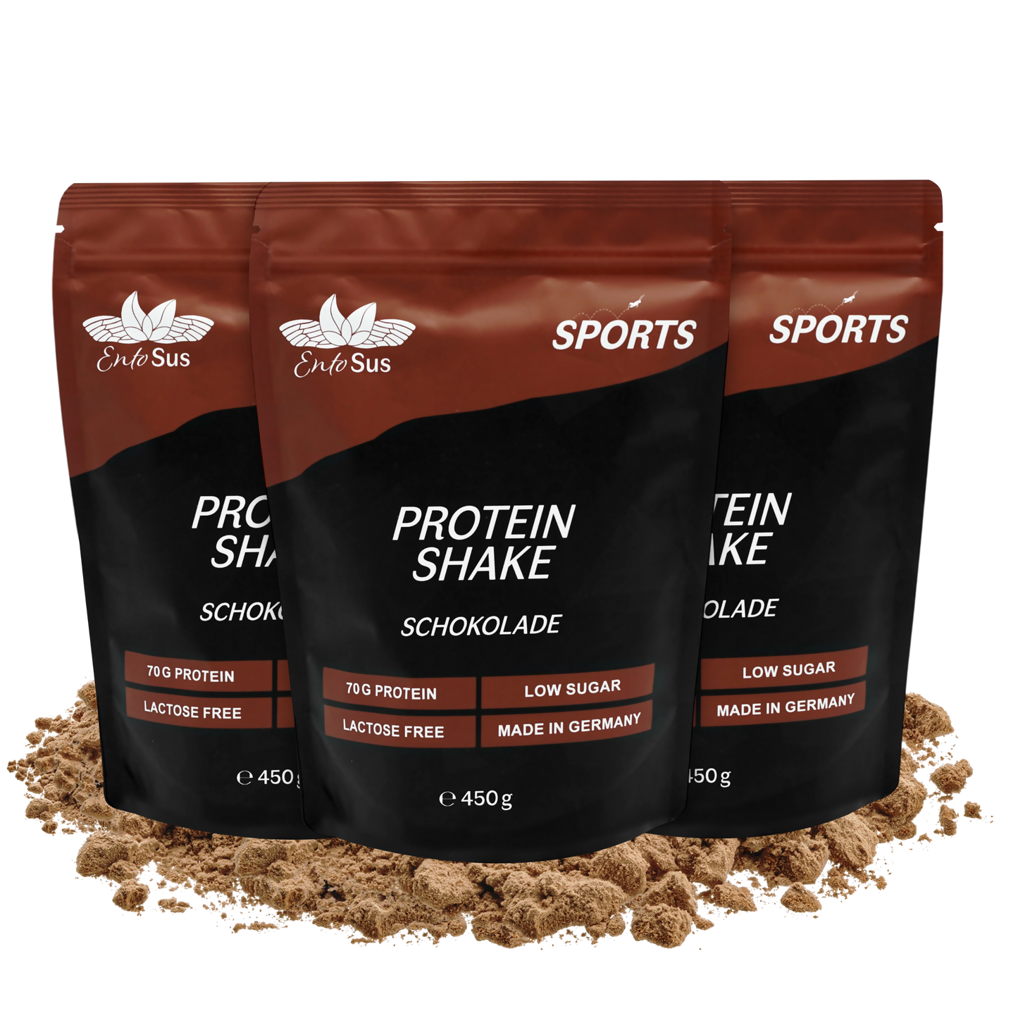 
                  
                    EntoSus - Protein Shake Schokolade - mit 70% Protein, Vitamin B12 und gesunden Fetten
                  
                