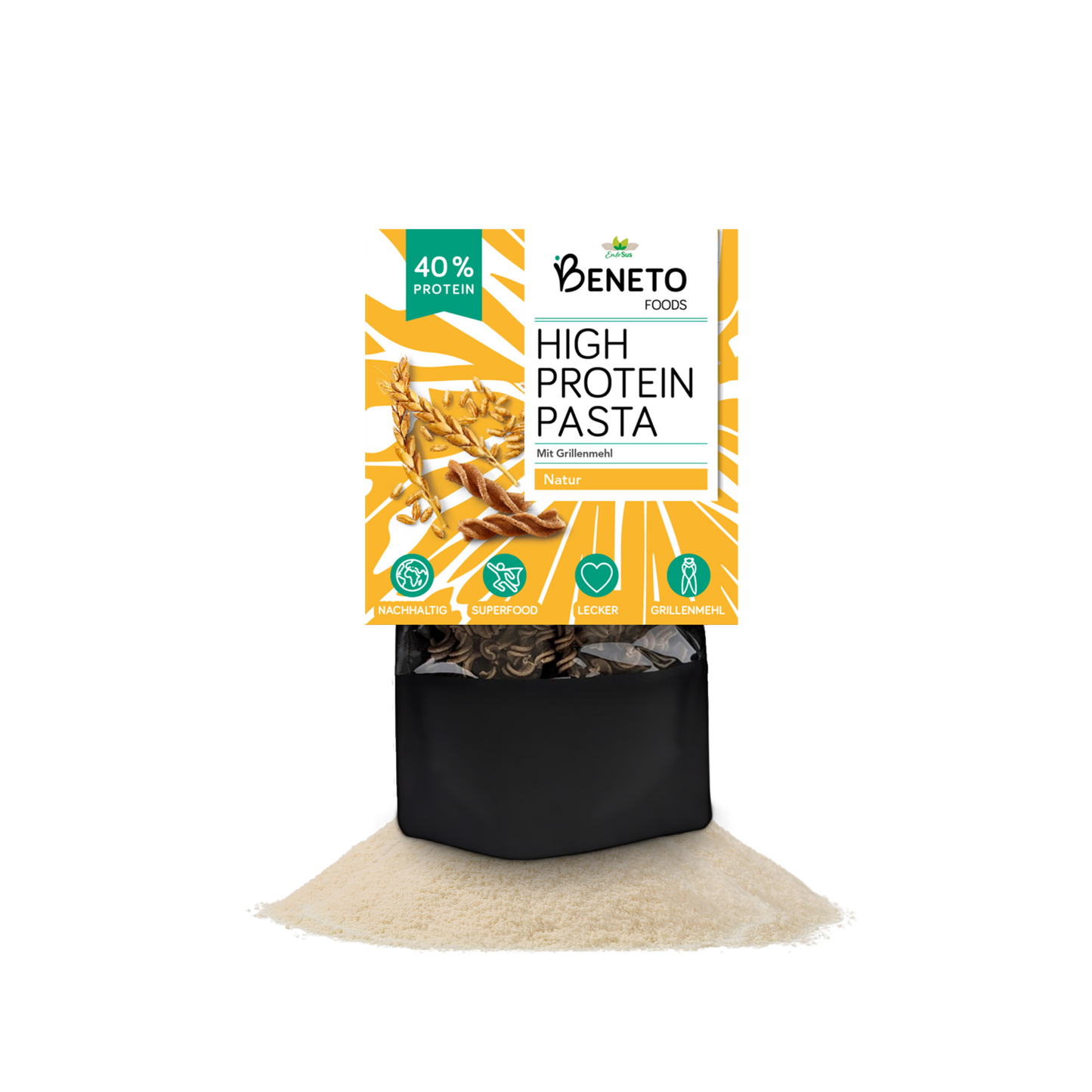 
                  
                    Beneto - High Protein Pasta in 3 Sorten - Natur, Steinpilz, Tomate - Nährstoffreicher Genuss mit gutem Gewissen!
                  
                
