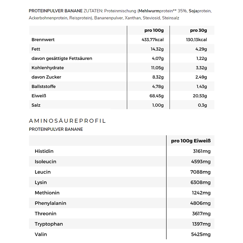 
                  
                    Mybugbar - Protein Shakes in 4 Sorten - Erdbeer, Vanilla, Kakao und Banane - 70% Protein, Vitamin B12, gesunde Fette, Eisen, Zink
                  
                