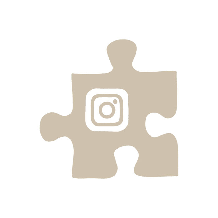Illustration eines Puzzlestücks mit Instagram-Logo.